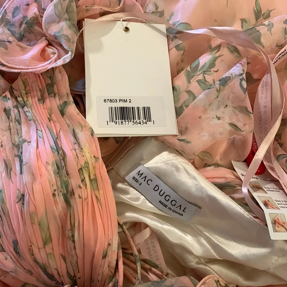 Mac Duggal Floral Pink Maxi Dress - Picture 12 of 15